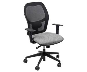 Seduta operativa Hubble HUHU tessuto Eco braccioli regolabili grigio chiaro - 29761