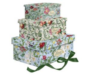 Set scatole regalo fantasia Flowers dimensioni assortite cartoncino - 29735