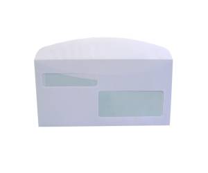 Busta doppia finestra - lembo gommato - 11,5 x 22,7 cm - 80 gr - bianco - conf. 500 pezzi - Blasetti - 112 - 8007758041127 - DMwebShop