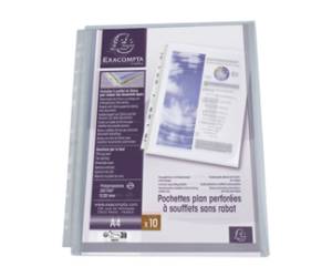 Blister 10 buste forate con soffietto PPL 22 x 30 cm trasparente - 30012