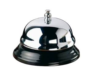 Campanello reception diametro 10 cm argento nero - 29997
