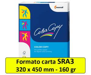Carta Color Copy - 320 x 450 mm - 160 gr - bianco - Sra3 - conf. 250 fogli - Mondi - 6344 - 9003974414577 - DMwebShop - 2