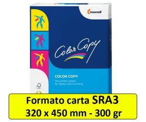 Carta Color Copy - 320 x 450 mm - 300 gr - bianco - Sra3 - conf. 125 fogli - Mondi - 6394 - 9003974417417 - DMwebShop - 2