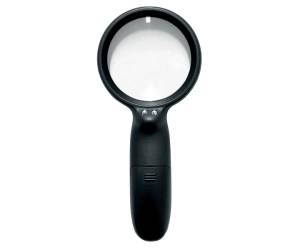 Lente di ingrandimento diametro 7,5 cm con LED nero - 29986