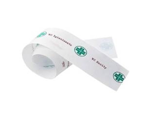 Strisce garanzia per WC carta bianco verde - 30002