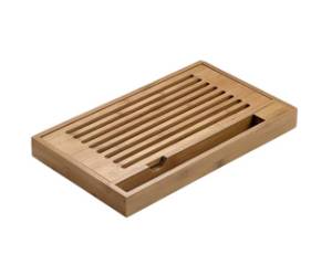 Tagliere antibriciole - 40 x 24 x 4 cm - bamboo - naturale - Leone - S0102 - 8024112101020 - DMwebShop