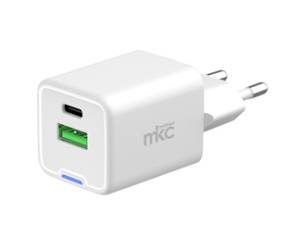 Caricabatteria rapido - 2 porte - USB-C e USB-A da 20W - Mkc - 491929601 - 8006012375831 - DMwebShop