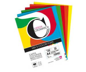 Risma carta Cromatica - A4 - 80 gr - colori assortiti forti - 100 fogli - Cwr - 12299-100 - 12299/100 - 8004957122992 - DMwebShop