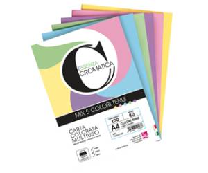 Risma carta Cromatica - A4 - 160 gr - colori assortiti - 100 fogli - Cwr - 12304-100 - 12304/100 - 8004957123043 - DMwebShop