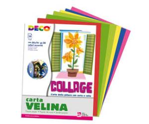 Carta velina - 50 x 76 cm - assortimento 5 colori - busta 25 fogli - Deco - 05406 - 8004957054064 - DMwebShop