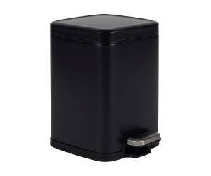 Bidone Pico con pedale e vaschetta 4 lt nero satinato - 30097