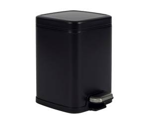 Bidone Pico con pedale e vaschetta 6 lt nero satinato - 30098