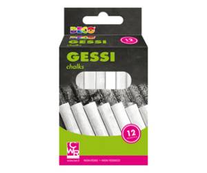 Gessetti tondi diametro 10 x 81 mm bianco Scatola 12 gessetti tondi Deco 12509 - 30124