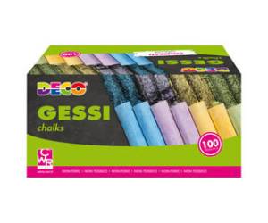 Gessetti tondi diametro 10 x 81 mm colori assortiti Scatola 100 pezzi - 30123