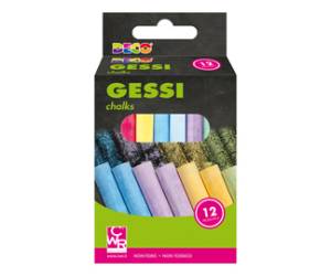 Gessetti tondi diametro 10 x 81 mm colori assortiti Scatola 12 gessetti tondi Deco 12508 - 30122