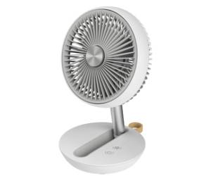 Ventilatore da tavolo Air Studio ricaricabile diametro 17 cm grigio bianco Cfg EV122 - 30093
