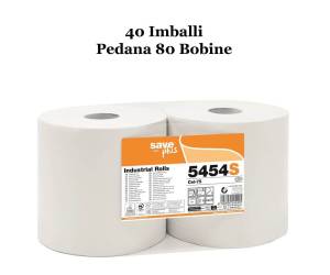 Bobina Asciugatutto 'SAVE PLUS' 800 strappi - 2 veli - imballo da 2 bobine - bancale da 40 imballi - Celtex - C5454S - 5454S-40 - DMwebShop