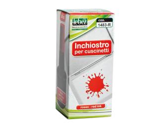 Inchiostro per cuscinetti - 30 ml - senza olio - rosso - Lebez - 1483-R - 8007509148365 - DMwebShop