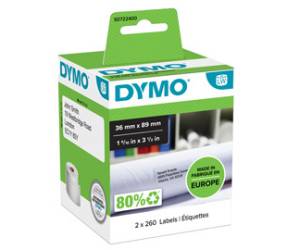 Rotolo 260 etichette LW 990120 - carta - indirizzi estesi - 36 x 89 mm - bianco - conf. 2 rotoli - Dymo - S0722400 - 5411313990127 - DMwebShop