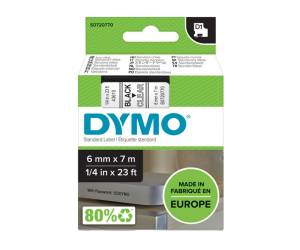 Nastro D1 436100 - 6 mm x 7 mt - nero-trasparente - Dymo - S0720770 - 5411313436106 - DMwebShop