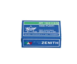 Punti - 130/Z6 - 6/6 - acciaio zincato - metallo - scatola da 1000 pezzi - conf. 10 pezzi - Zenith - 0301303601 - 80176350 - DMwebShop