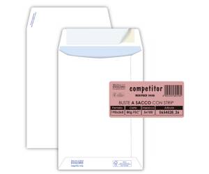 Busta sacco Competitor FSC bianca strip adesivo - 19 x 26 cm - 80 gr - conf. 100 pezzi - Pigna - 065452826 - 8005235105560 - DMwebShop