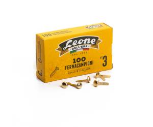 Fermacampioni ottonati - n. 3 - 1,7 cm - Leone - scatola 100 pezzi - conf. 10 pezzi - Leone dell'era - FC3 - 8007979001139 - DMwebShop