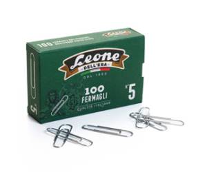 Fermagli zincati - n. 5 - 4,9 cm - Leone - conf. 100 pezzi - conf. 10 pezzi - Leone Dell'era - FZ5 - 8007979000507 - DMwebShop
