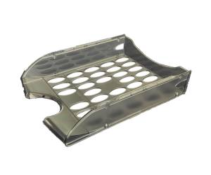 Vaschetta portacorrispondenza forata E040 - 26 x 34,5 x 6,5 cm - fume' trasparente - Fellowes - E040TGF - 8015687015539 - DMwebShop