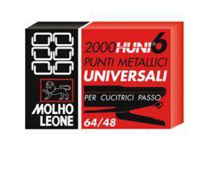 Punti universali - 6/4 - metallo - scatola da 2000 pezzi - conf. 10 pezzi - Molho Leone - 32548 - 8002057320645 - DMwebShop