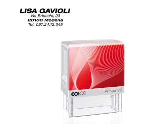 Timbro Printer 20 - autoinchiostrante - 14 x 38 mm - 4 righe - Colop - PR 20 G7 BI - 9004362487159 - DMwebShop