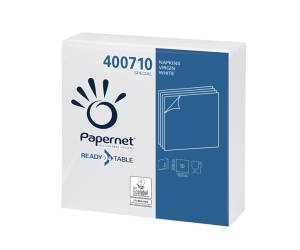 Tovagliolo carta - 33 x 33 cm - 2 veli - bianco - conf. 50 pezzi - Papernet - 400710 - 8024929091408 - DMwebShop