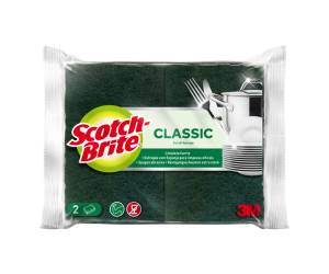 Spugna Classic - 14,2 x 2,4 x 11,5 cm - giallo-verde - Scotch Brite - conf. 2 pezzi - Scotch-brite - 7100309867 - 8410001134710 - DMwebShop