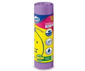 Sacchi per immondizia - 70 x 110 cm - 120 lt - 16 micron - viola - rotolo da 10 sacchetti - Logex Professional - C5LX-2006V - 8016038982142 - DMwebShop