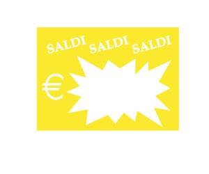 Segnaprezzi Flash Saldi - 8 x 11 cm - colori assortiti - conf. 50 pezzi - Cwr - 06043 - DMwebShop