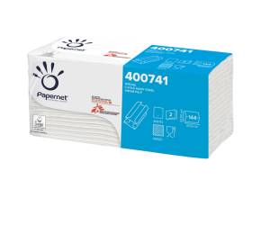 Asciugamani piegati a C 33 x 23 cm goffratura a onda 19,5 gr bianco da 144,2813