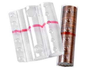 Blister portamonete 5 cent fascia rossa sacchetto da 100 blister - 8683