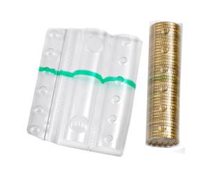 Blister portamonete 50 cent fascia verde sacchetto da 100 blister - 8679