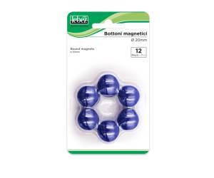 Bottoni magnetici diametro 2 cm blu blister 12 pezzi - 1415