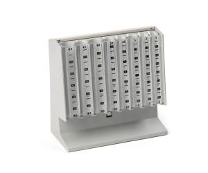 Distributore manuale di monete Eurocoin 25x10 - 4x17 cm grigio chiaro - 8728