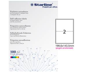 Etichette adesive in carta angoli arrotondati permanenti 199,6 x 143,5 mm - 1766