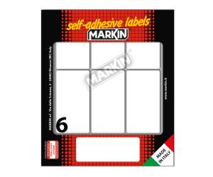 Etichette adesive in carta permanenti 70 x 37 mm 6 etichette per foglio 10 fogli bianco - 4925