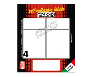 Etichette adesive in carta permanenti 70 x 56 mm 4 etichette per foglio - 4926