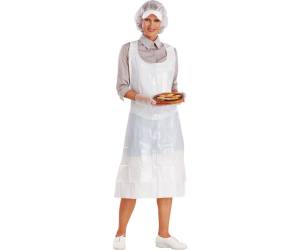 Grembiule monouso 120 x 70 cm taglia unica PE bianco - 8611