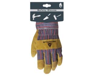 Guanti Docker DC103 pelle crosta di bovino taglia 10 beige blu - 8597