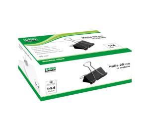 Molla Double Clips 2,5 cm nero - 8664