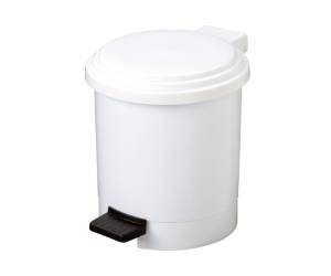 Pattumiera a pedale Ruf PPL 6 lt diametro 22,5 cm altezza 26,5 cm bianco Medial 906106 - 8848