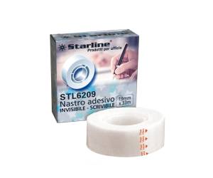 Nastro adesivo scrivibile - invisibile - 1,9 cm x 33 mt - trasparente - Starline - 1301stl - 8025133037565 - DMwebShop