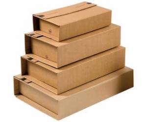 Scatola postale CP 020 fustellata A4,30,2 x 21,5 x 8 cm cartone microonda avana - 900