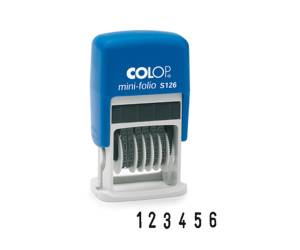 Timbro Mini Folio Numeratore 6 colonne 3,8 mm autoinchiostrante Colop S126 - 4075